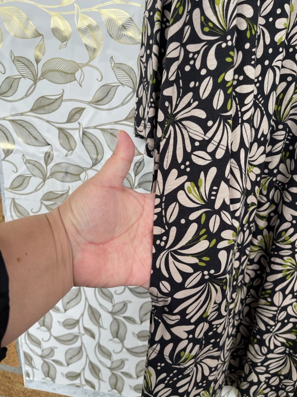 Gudrun Sjödén Floral Lyocell Dress XL Art Lagenlook Boho Eco-Friendly Pocket - Picture 5 of 10